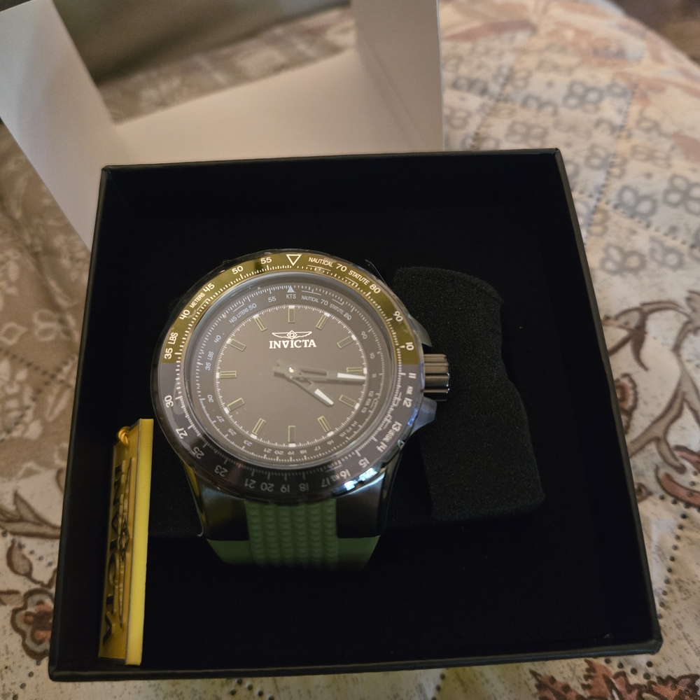 New Invicta Aviator Men's Green Watch - 50mm